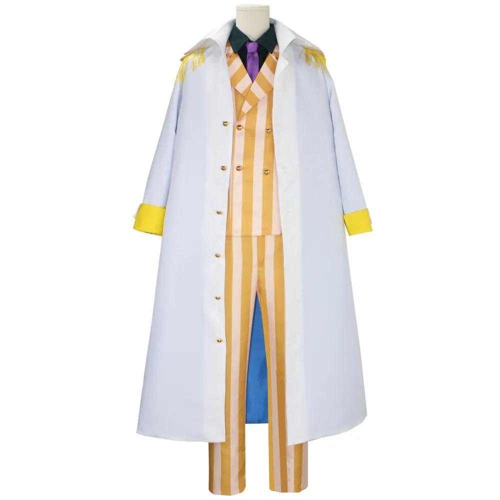 

Anime Borsalino Cosplay Costume Admiral Kizaru Cloak And Uniform Suit Halloween Navy General Performance Costumes