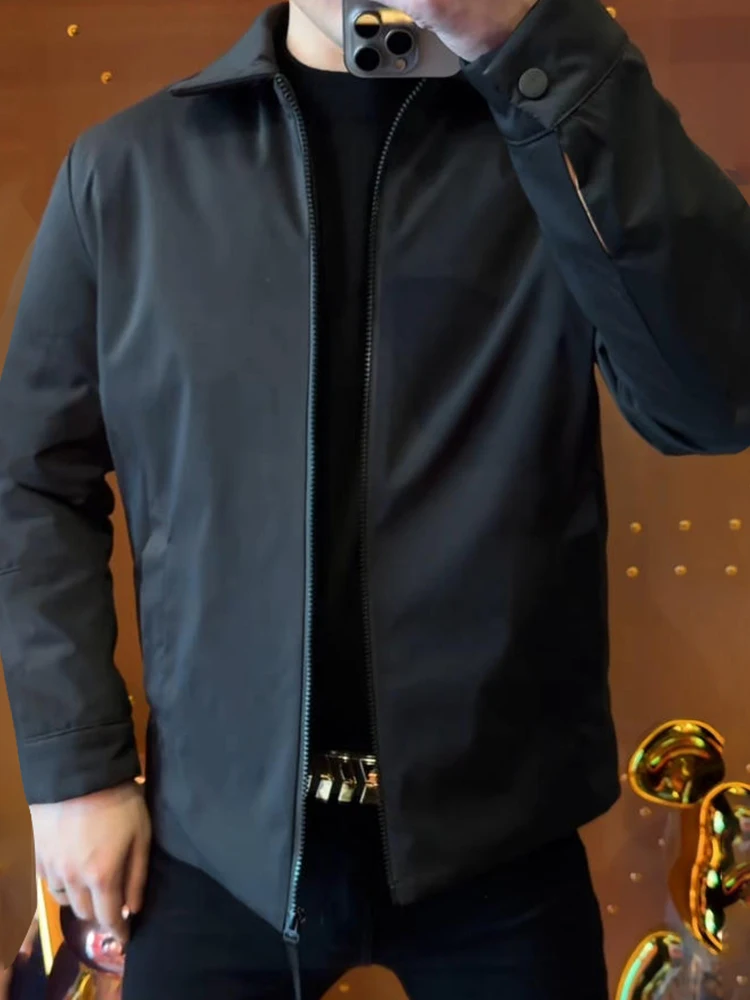 

Теплый повседневный хлопковый дэт для мужчин с воротником Busin Sle Faionable, универсальная зимняя верхняя одежда, молодежная свободная посадка Urban Faion