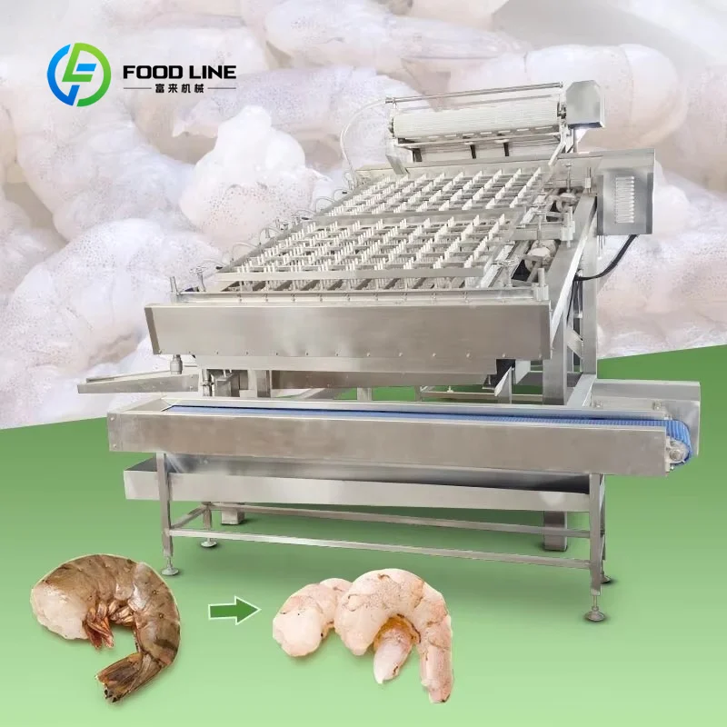 Electric Automatic Prawn Peeler Custom Shrimp Deheading Shelling Deveining Cleaning Processing Machine