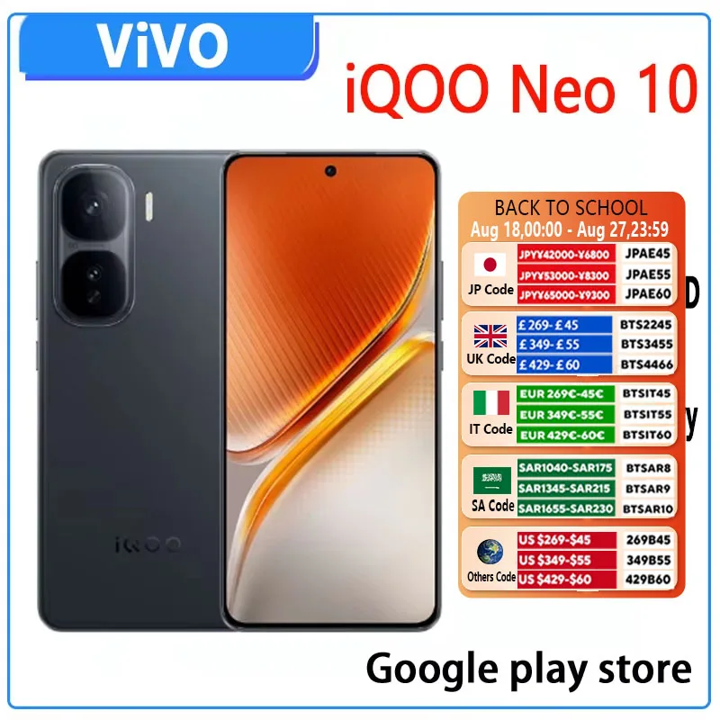 Original VIVO IQOO Neo 10 5G 6.78inch AMOLED Snapdragon 8 Gen 3