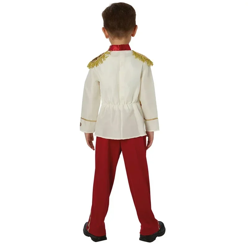 2024 Costume da principe reale americano bianco per bambini, costume di Halloween, costume da principe Cenerentola per ragazzi