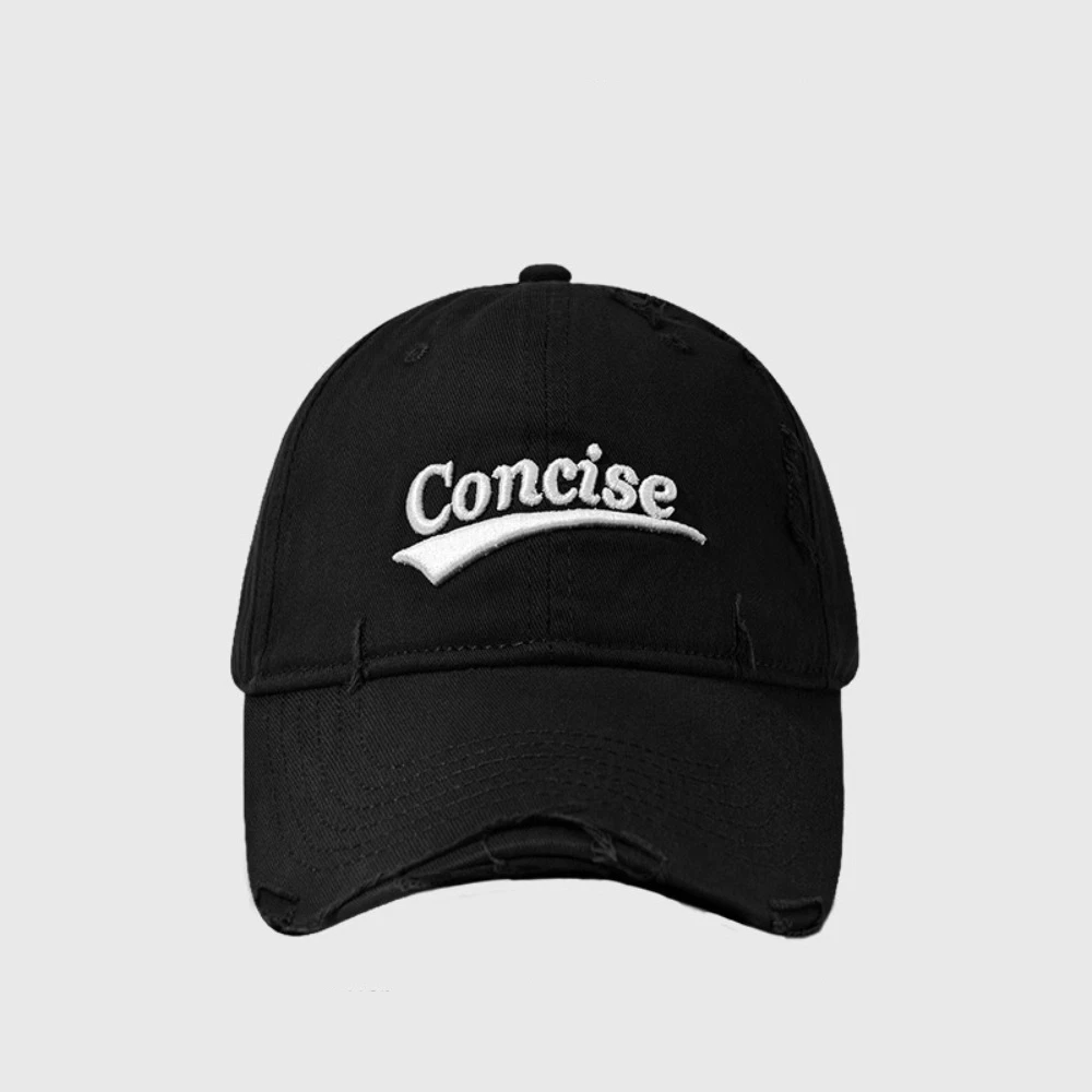 

Adjustable Korean Letter Baseball Hat Cotton Embroidery Holes Peaked Cap Visor Y2k Snapback Cap Unisex
