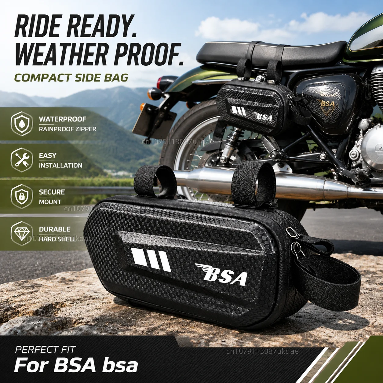 Motorcycle Side Bag Personalized Logo Waterproof Hard Shell Saddlebag For For BSA bsa Gold Star gold star Side Bag Waterproof