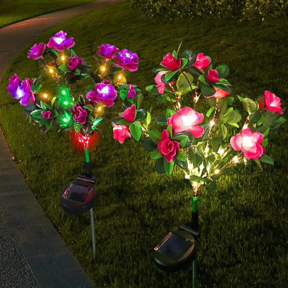 

Waterproof Solar Flower Lamp Outdoor Garden Solar Light Elegant Solar Flower Lights for Garden Decor Ip65 Waterproof Automatic