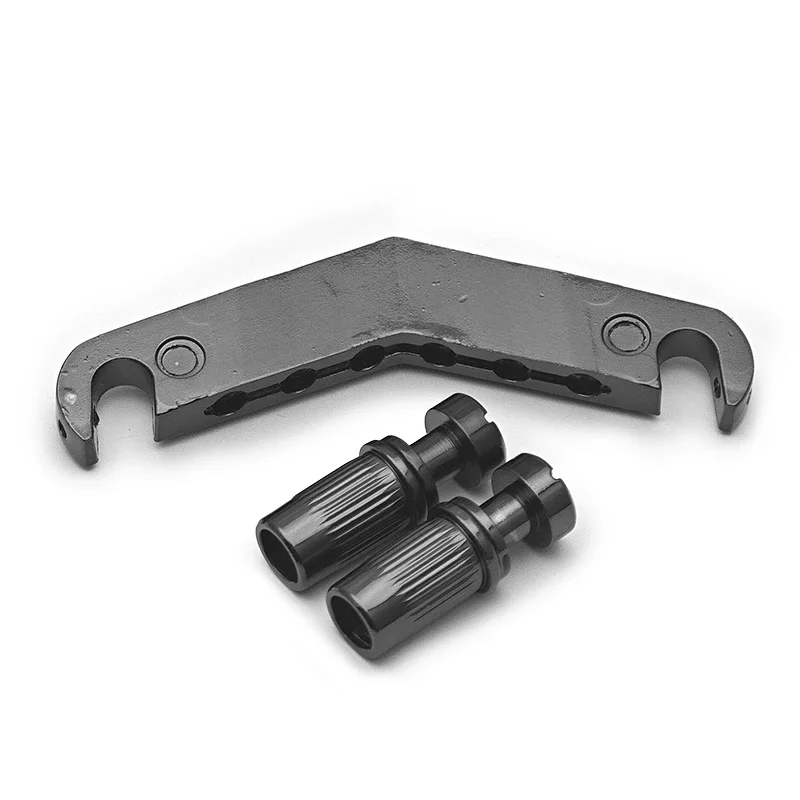 

V Shape Guitar Stop Bar Tailpiece with Anchors and Studs Replacement Part Compatible with LP Style Guitar Black/Gold/Chrome