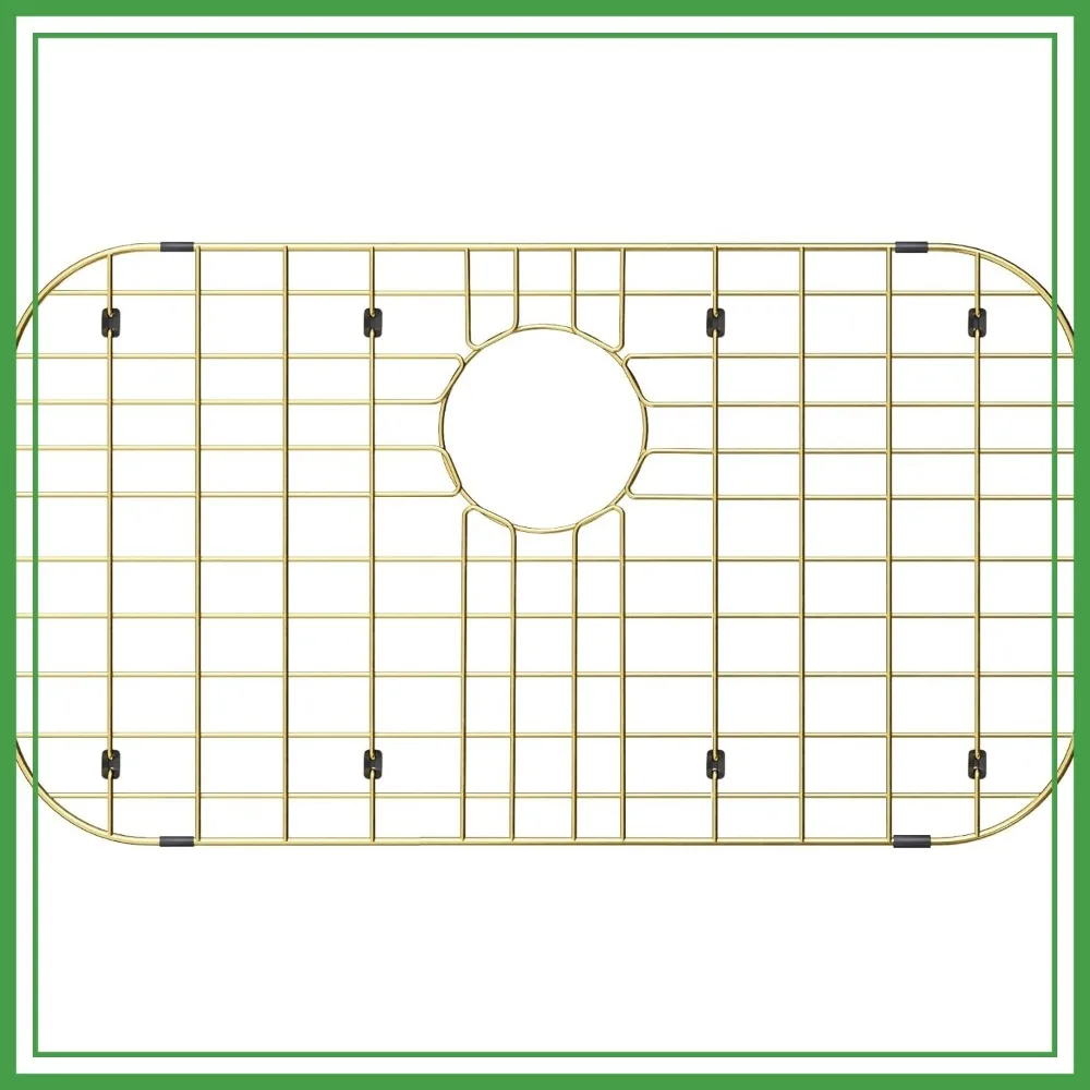 

Stainless Steel Kitchen Sink Grid 26x14 inch, Rear Drain Protector