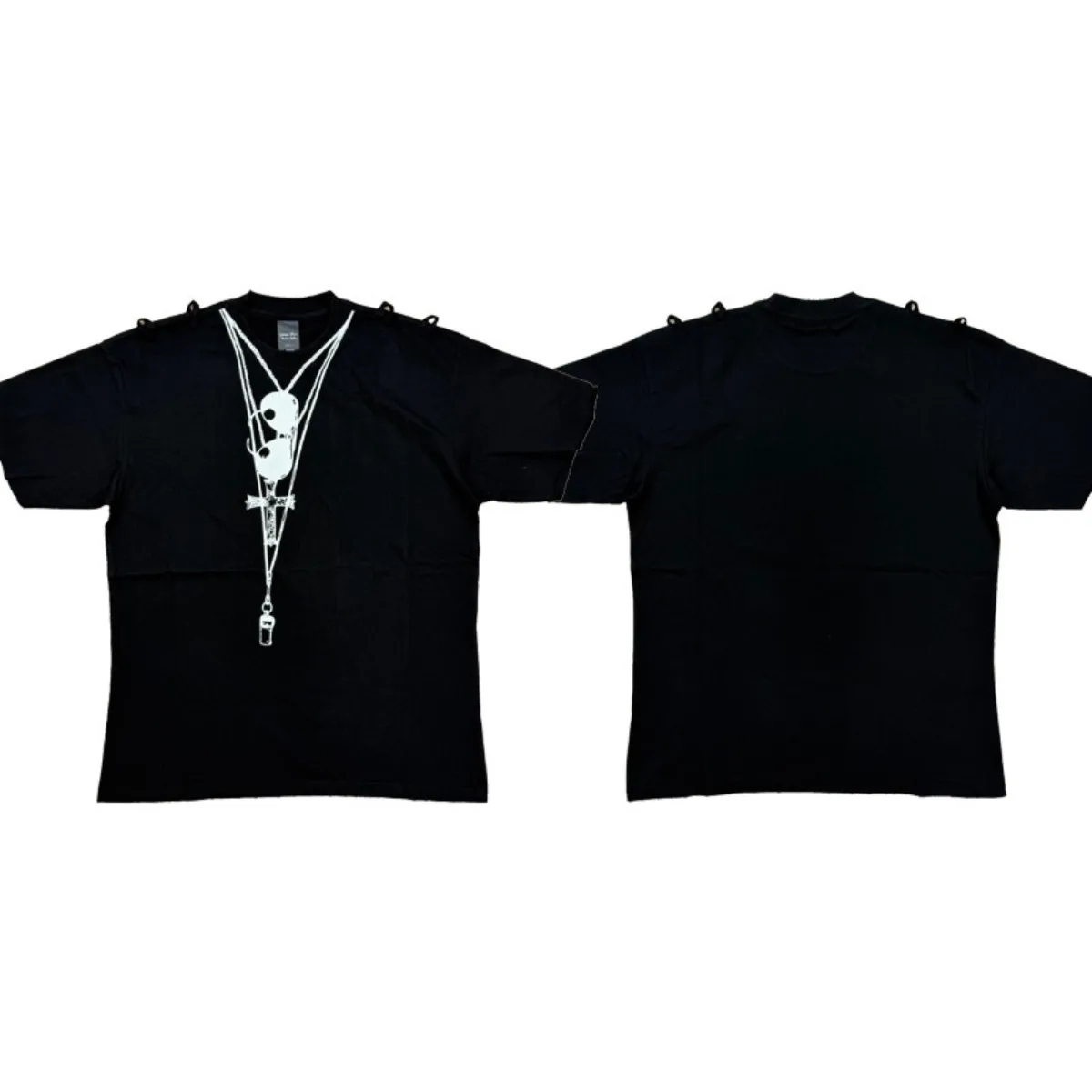 Number Nine06 Welcome To The Shadow Necklace Cross Tee Short Sleeve T-Shirt