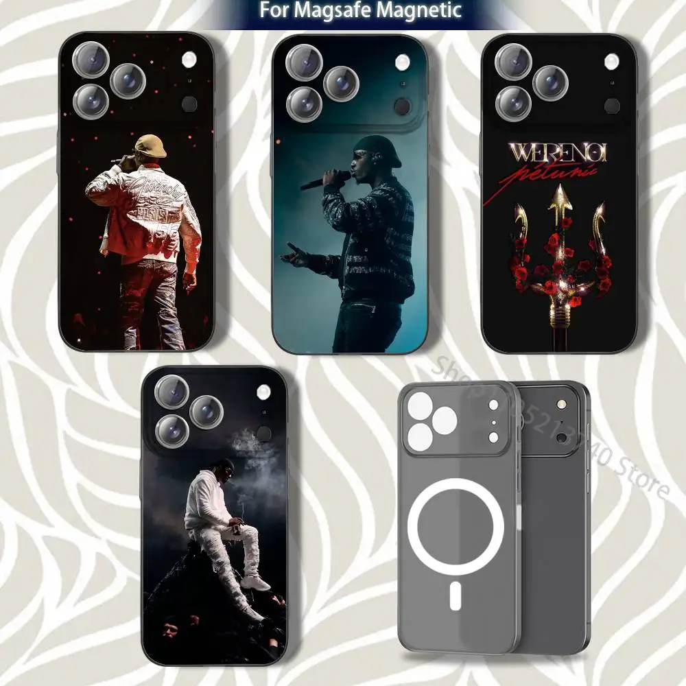 

D-DiamantS N-NoirS Werenoi Frosted Phone Case For iPhone 17,12,11,14,13,15,16,Plus,Air,Pro,Max,E,Mini for MagSafe Magnetic Grey