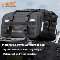 LOBOO 50L Motorcycle Backseat Bag Motorcycle Travel Equipment Duffel Bag Storage Backpack Waterproof Wear-resistant Tail Bag