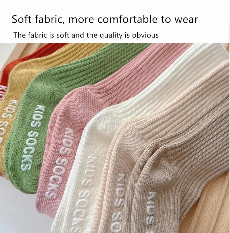 3 Paare/los Baby Socken Jungen Mädchen Baumwolle Streifen Weiche Socke Kinder Kleinkind Rutschfeste Gummigriffe Bodensocken Für 0-3 Jahre – Detail 4