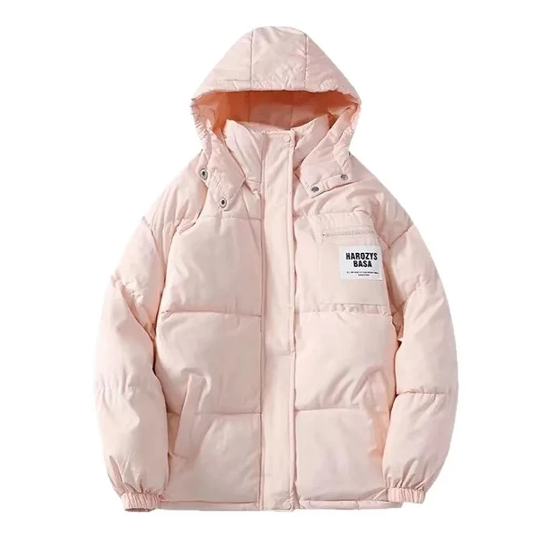 Giacca in cotone oversize da donna in stile coreano, cappotto invernale da studente addensato e morbido, capispalla caldo di piccole dimensioni per le giornate fredde