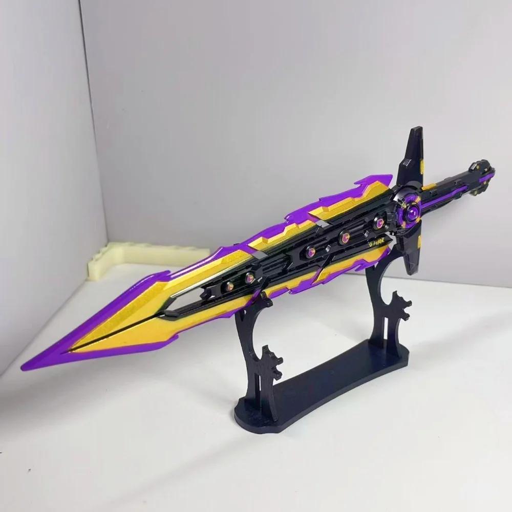 11 Zoll Valorant Chaos Balisong Metall Katana Schwert Japanischer Katana Säbel Original Säbel Ninja Messer Cosplay Zubehör Prop Spielzeug