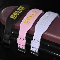 Gym Weightlifting Belt Embroidery Craft Weight Lifting Belt Lumbar Support Pad Gym Fitness Belt for Men Women Powerlifting Squat