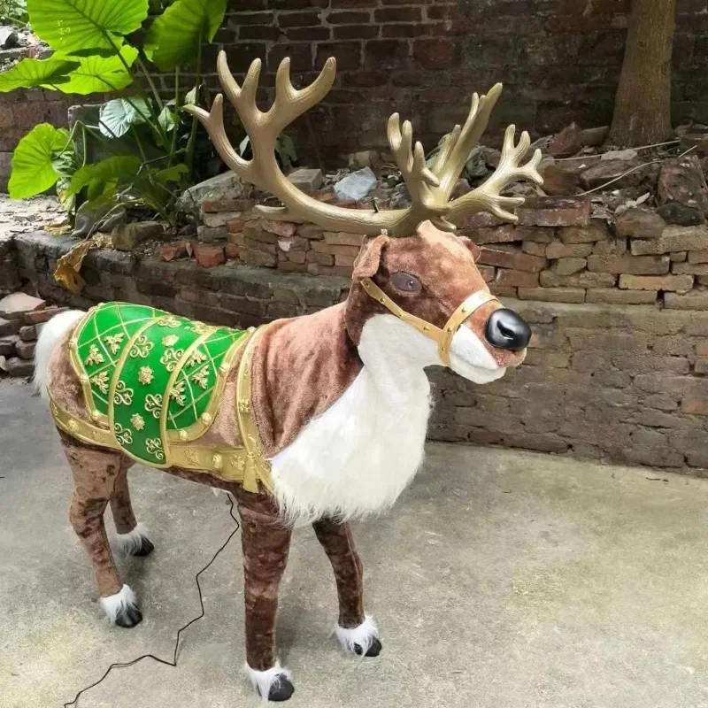 New Christmas Elk Animatronic Animation Props Ornaments Party Festival Venue Atmosphere Ornaments Gifts Christmas Decorations