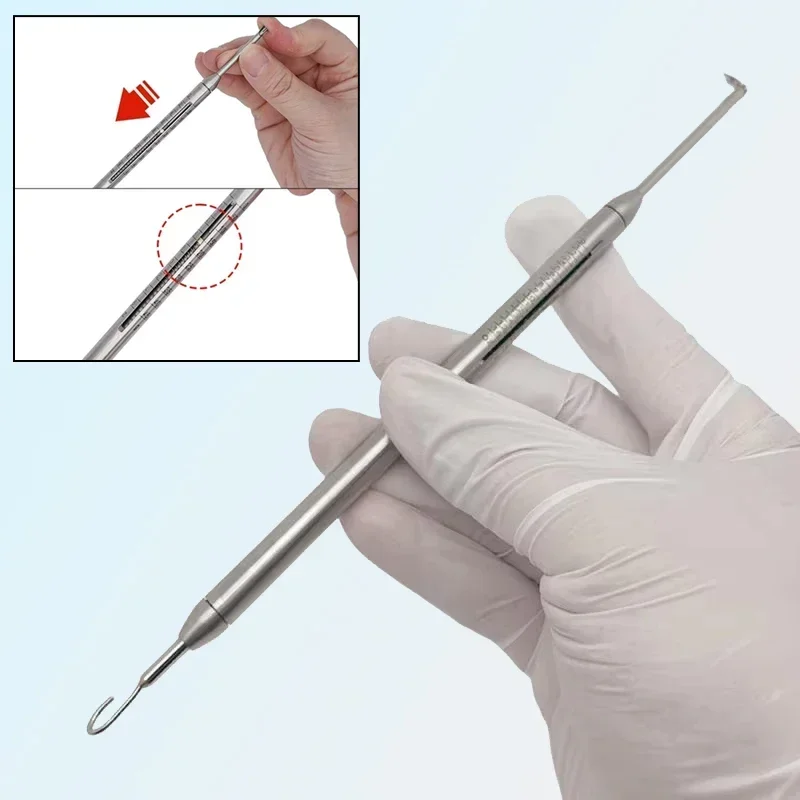 Dental Orthodontic Force Gauge Autoclavable Stainless Steel for Elastic Bands Braces Precise Tension Meter Ortho Tool