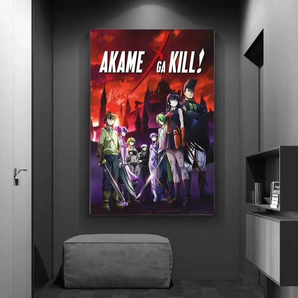 Japanese Classic Anime Akame Ga KILL Canvas Painting  Poster Coffee House Bar Home Decor Living Room Office Home Decor