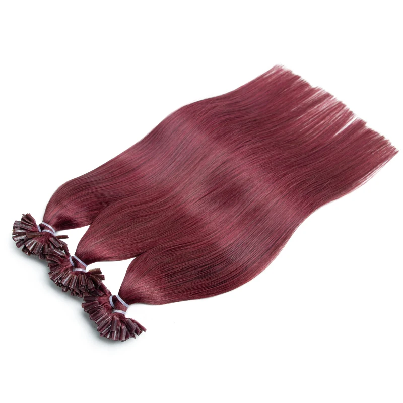 Estensioni dei capelli alla cheratina Balayage Hot Fusion Hair Estensioni dei capelli umani con punta a U 50G 50 pezzi 14 18 20 pollici Ombre Bionda Marrone