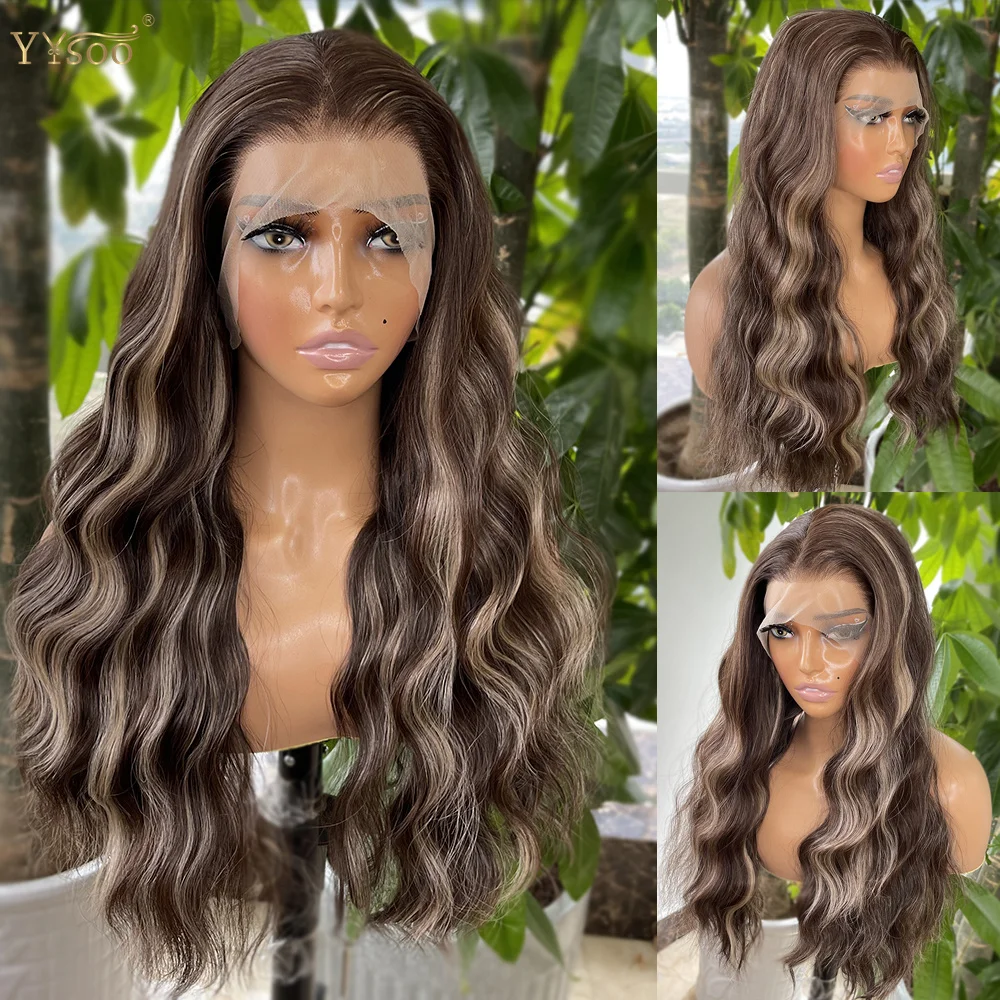 

Long 13x4 Futura Loose Wave Synthetic Wig 103-4/30 Highlights Glueless Synthetic Lace Front Wigs For Women Pre Plucked Hairline