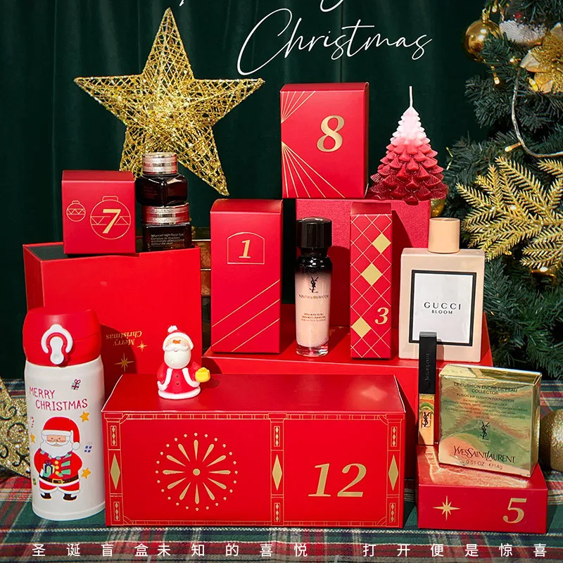 2025.Hot Selling Merry Christmas Advent Calendar 12 24pcs Box Christmas Advent Calendar for Cosmetics, Snacks, Jewelry, Business - Image 2