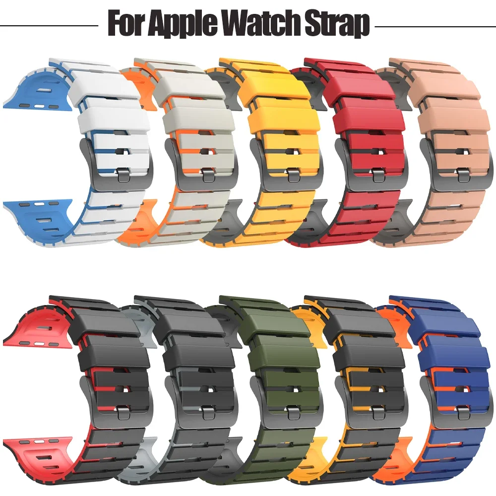 Silikon-Sportarmband für Apple Watch Band 49mm 46mm 45mm 44mm 42mm Correa Armband iWatch Series 11 10 9 8 7 6 5 SE3 Ultra 3 2 – Detail 6