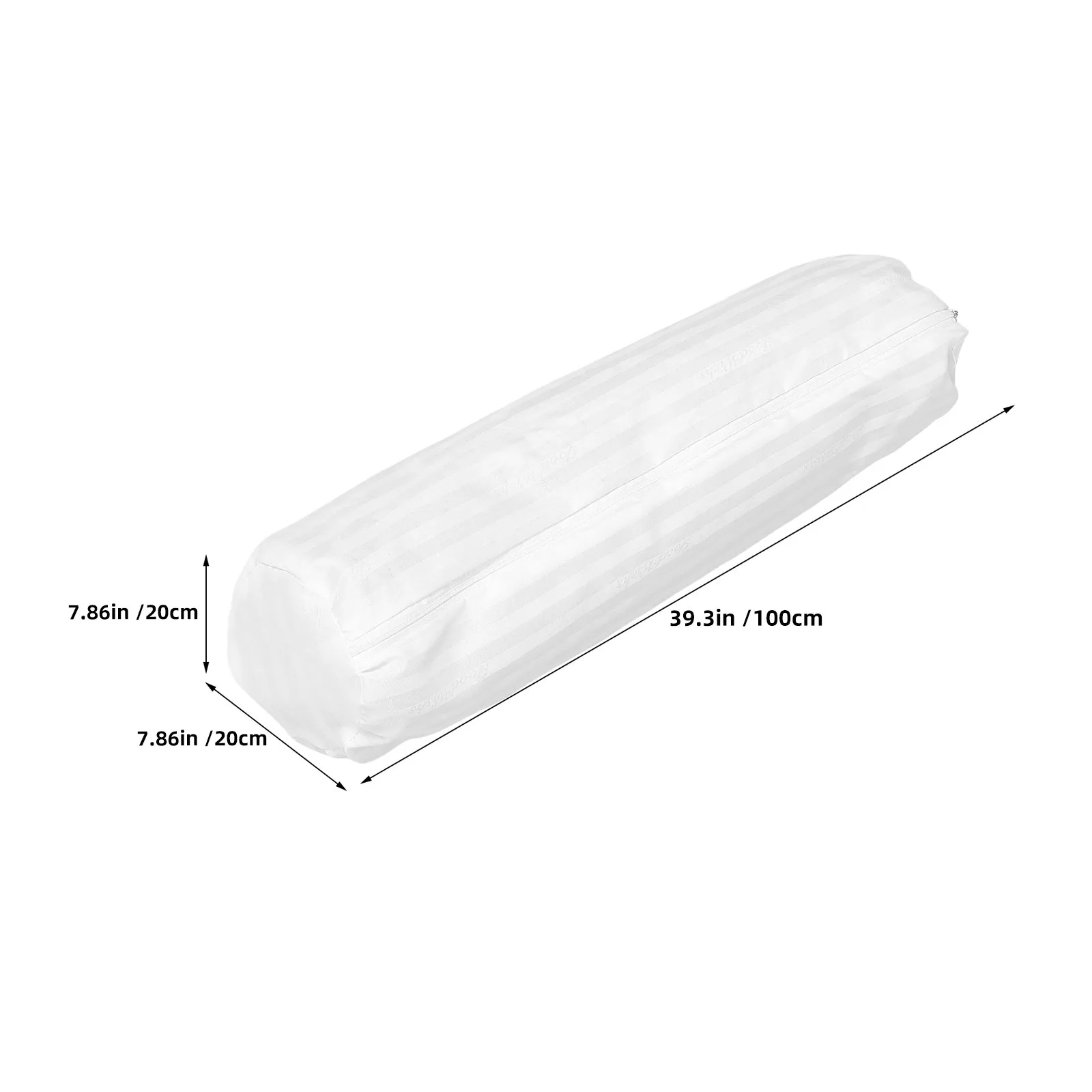 Cylinder Bolster Neck Pillow Cover Zippered Removable 20Cm Diameter 100Cm Length Round Lumbar Spine Support Pillowcase view 6