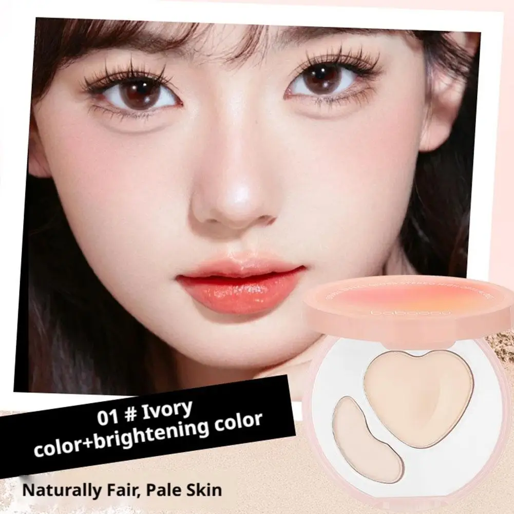 Paleta de corrector en crema de 3 colores, tonos cremosos de cobertura total para las imperfecciones del rostro, ocultación de ojeras para un maquillaje impecable