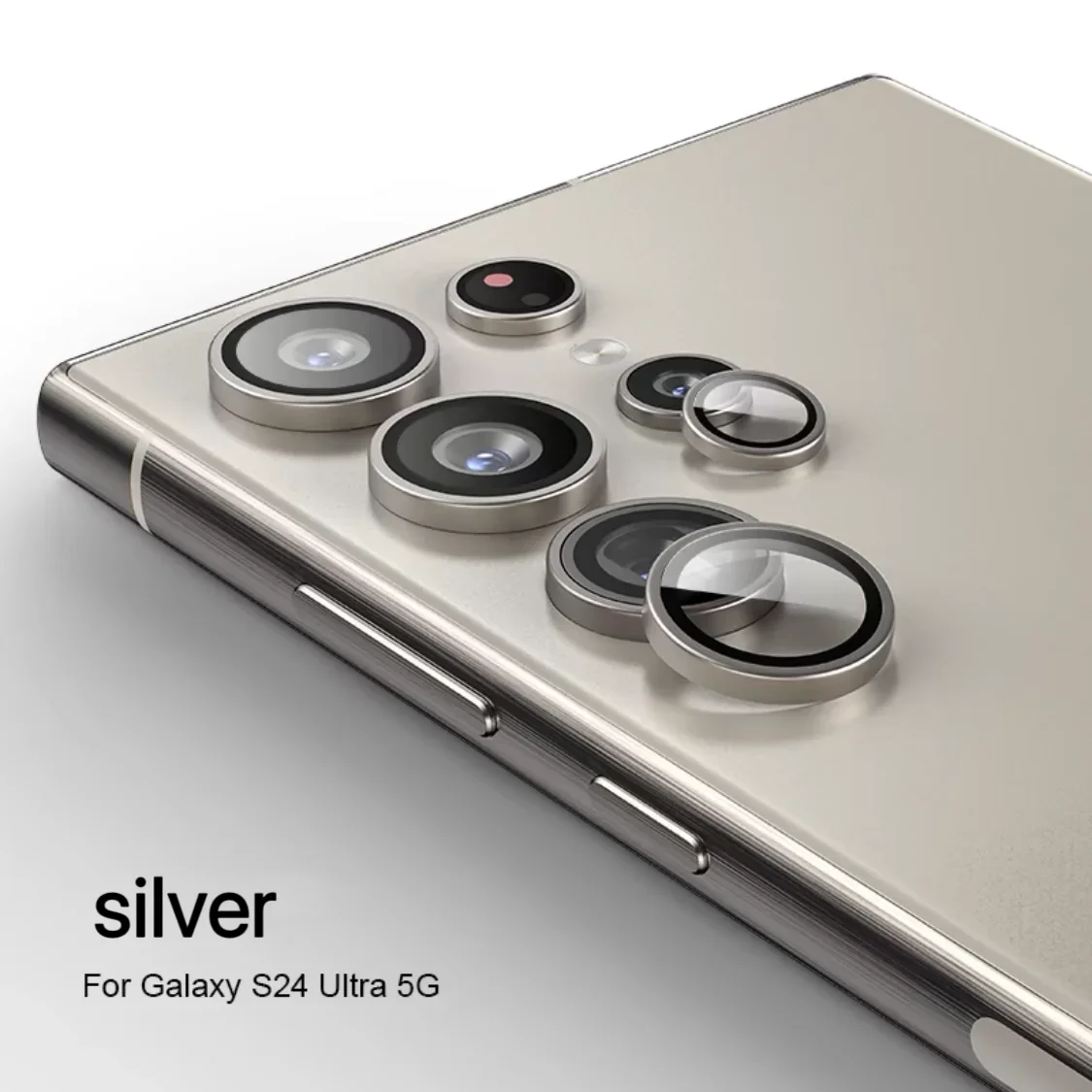 واقي عدسة الكاميرا المعدنية لهاتف سامسونج جالاكسي S24 25 Ultra S24 Plus S24 من الزجاج المقسى تغطية كاملة طبقة عدسة مضادة للخدش #3