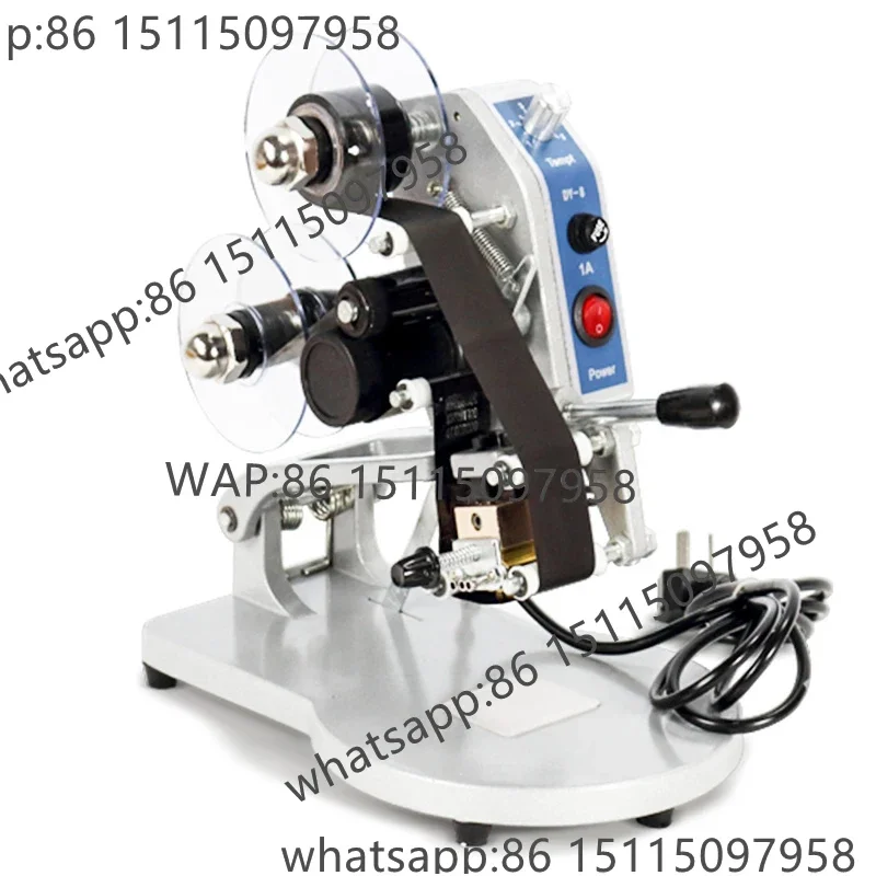 DY-8 Manual Direct Thermal Hot Foil Stamping Coding Printer Date Ribbon Coder Machine 220V