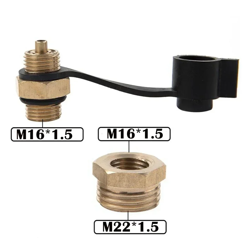 M22 To M16 Take Air Valve Universal Metal Of Truck Silver 2pc Air Tank For Air Intake Joint Truck air valve connector Car part