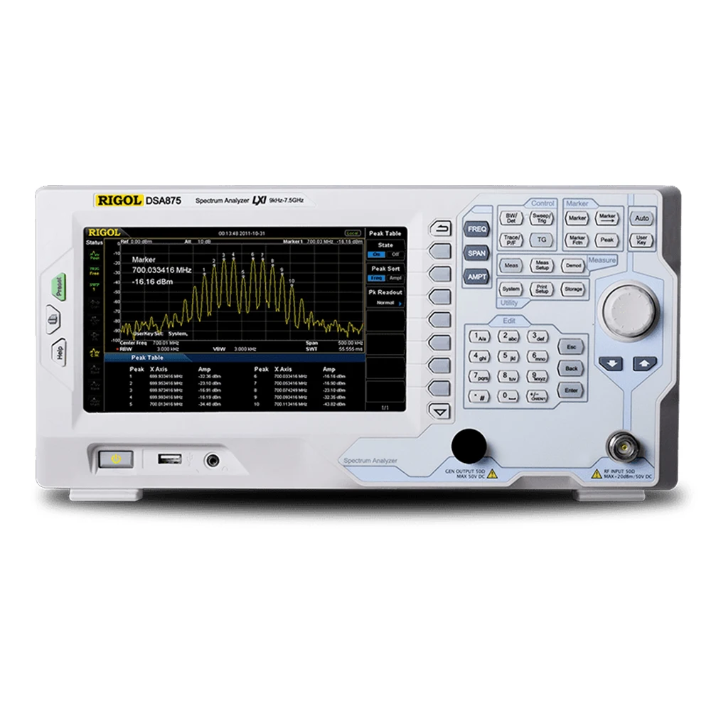 KUAIQU DSA815-TG 9kHz~1.5GHz Spectrum   Tracking Generator 10Hz~1MHz Resolution Bandwidth 9-inch LCD Display for Output
