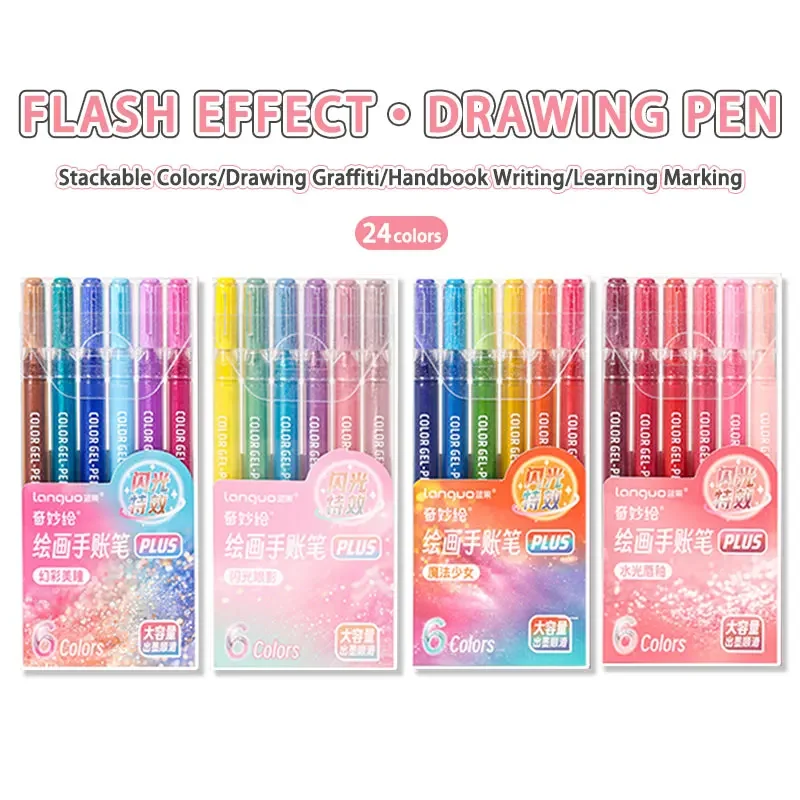 Languo 54/168 Farben Neutral Acryl Gel Stift Multi-Color Handbuch Stift Gel Stift Studenten Schreiben Malerei Zeichnung Marker schreibwaren