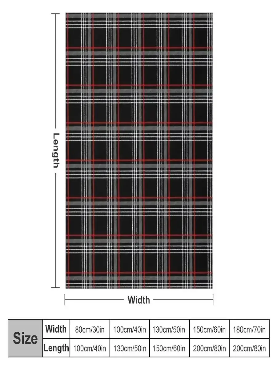 GTI Tartan Throw Blanket Soft Plush Plaid Perfect for Cosplay Anime Fans Christmas Gifts Retro Style Bed Throws
