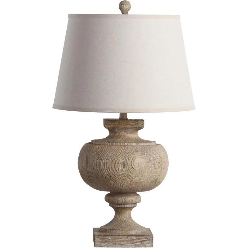 Rustic Farmhouse Wood Finish Table Lamp, Coleção Prescott, 31 ", Quarto, Sala de estar, Casa, Escritório, Mesa, Mesa de Cabeceira