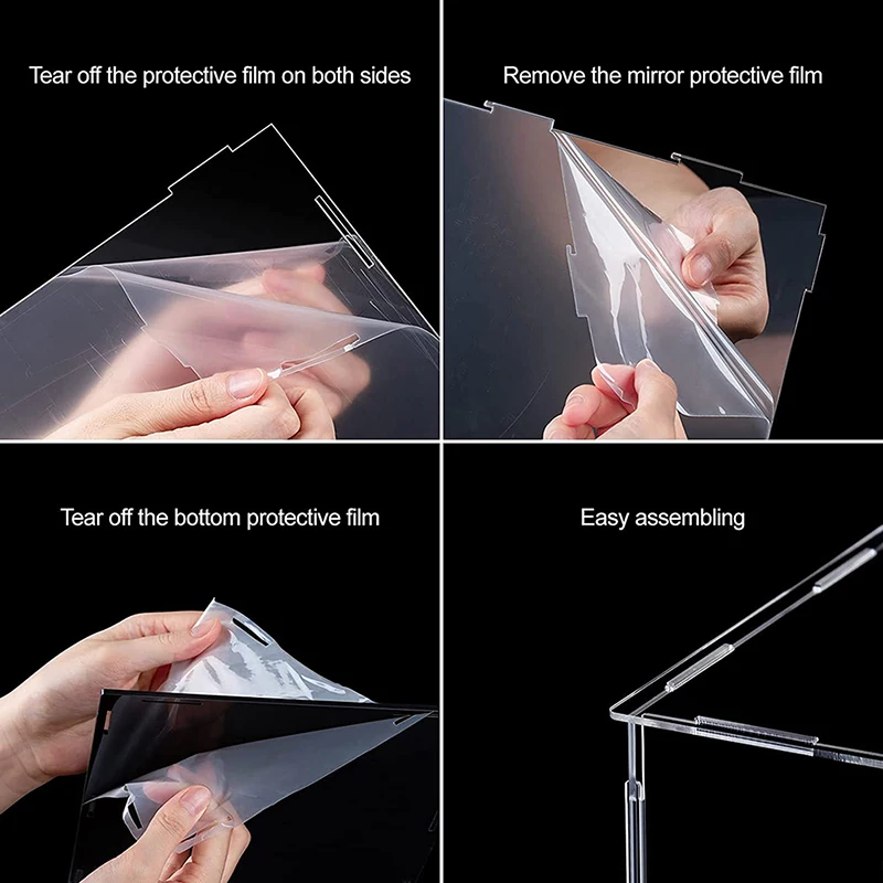 Acrylic Model Display Box Highly Transparent Countertop Showcase Protection Dustproof Rack for Toys Figures Action Home Decor