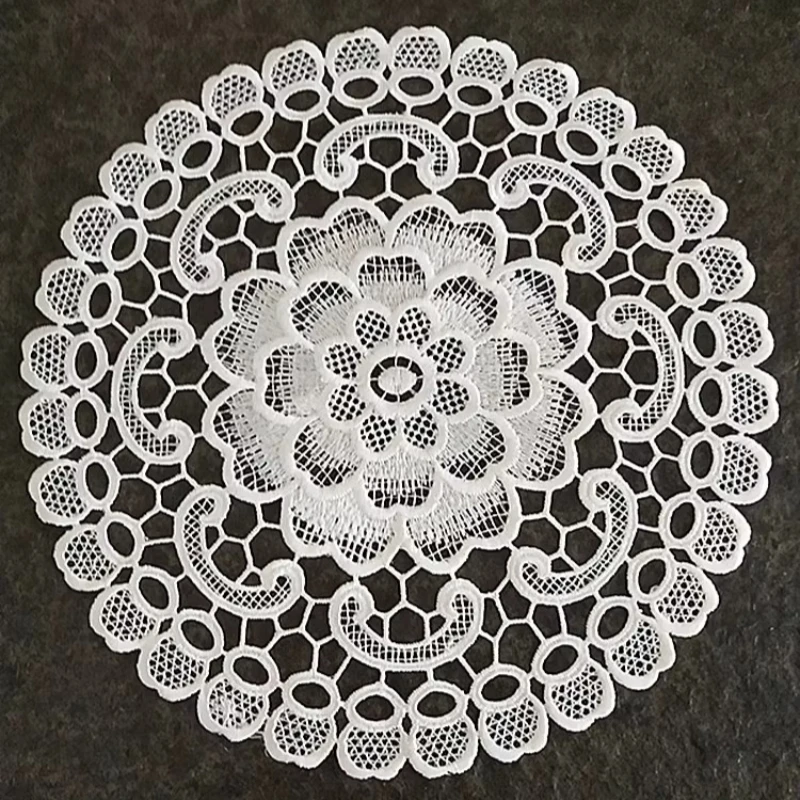 Modern Nordic style embroidery simple round table mat coffee coaster kitchen bar insulated placemat vase furniture decoration