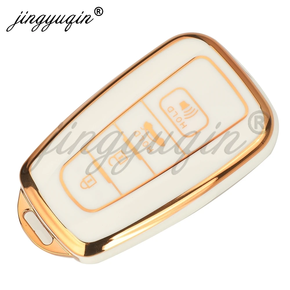 jingyuqin TPU Pokrowiec na kluczyk zdalnego sterowania do Toyoty CHR Camry Corolla RAV4 Highlander C-HR Prius Land Cruiser Prado 4 przyciski — zdjęcie 6