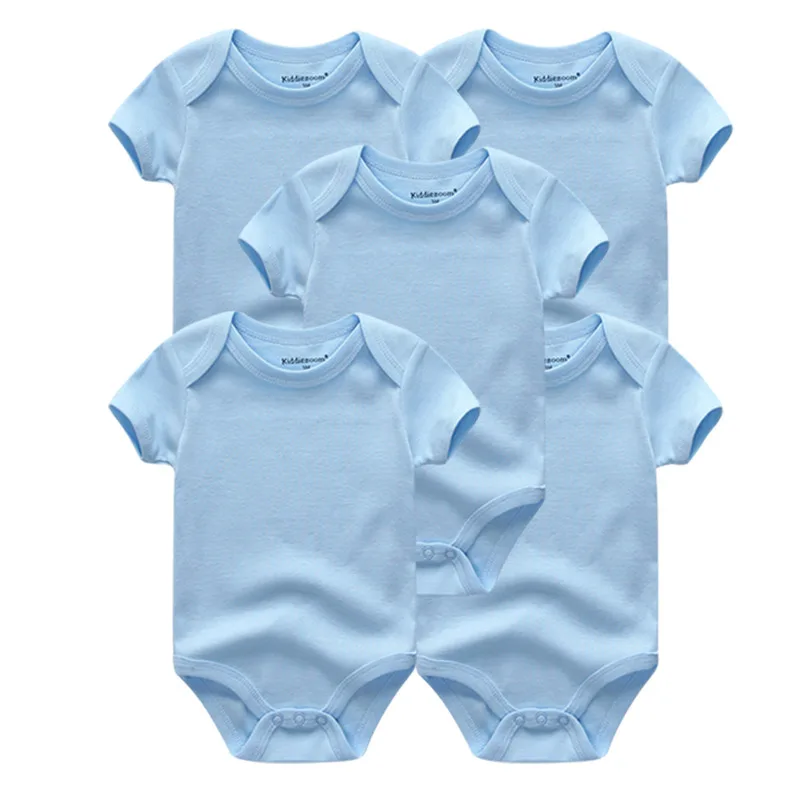 

Fetchmous 5pcs/lot boys girls Solid color jumpsuit baby bodysuits cute 100% cotton 0-12 months baby clothing baby jumpsuit