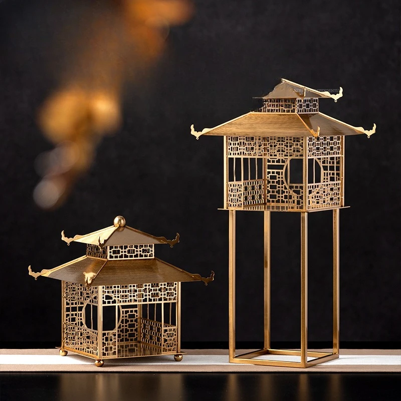 New Chinese style is a hollow, architectural pavilion pagoda ornament