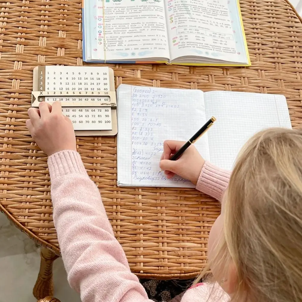طاولات الضرب الخشبية القابلة للانزلاق للأطفال ألعاب مونتيسوري لوحة عد الرياضيات أداة تعليمية تعلم ألعاب تعليمية للأطفال #5