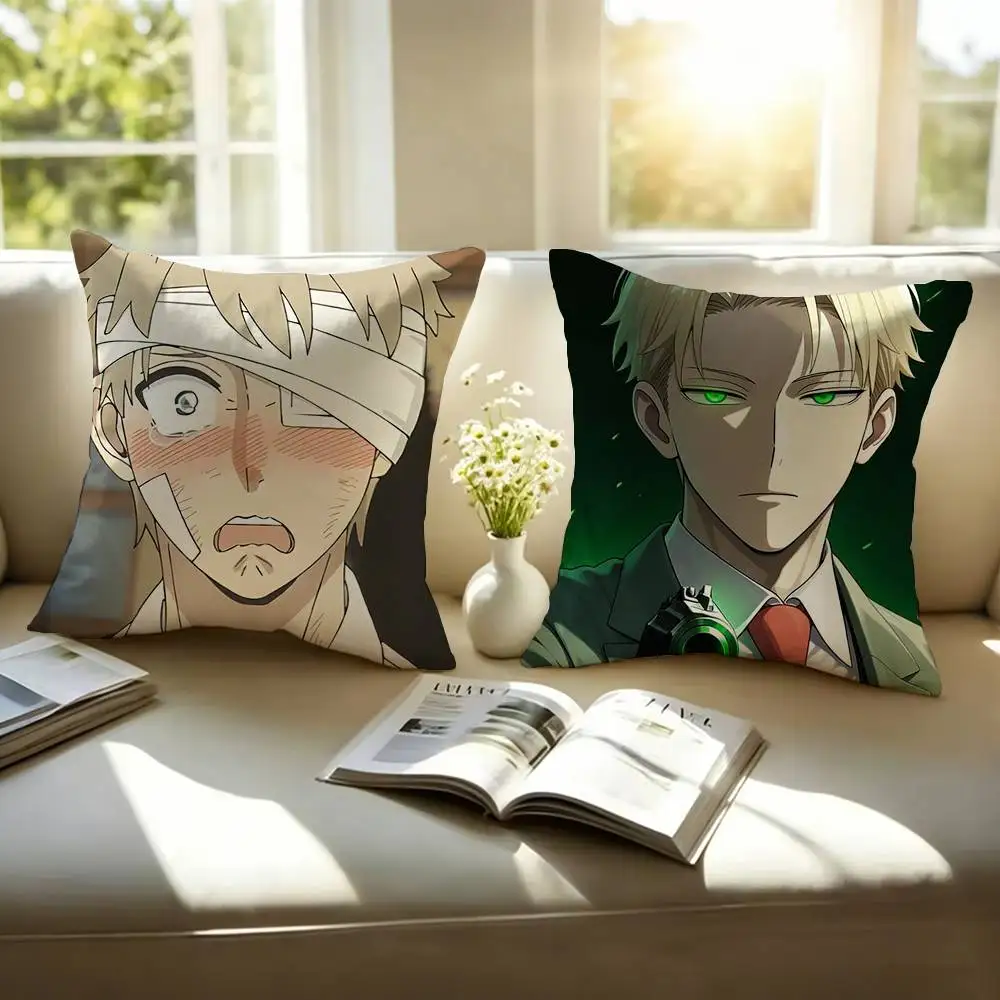Hot Anime Character Loid F-Forger Square Double-Sided printed Pillow Case Bedroom Bedside Pillow Sofa Cushion Cover