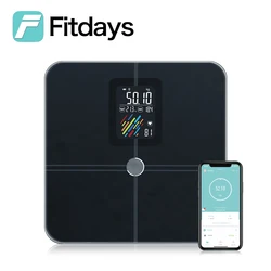 Fitdays Scale Body Composition Scale Home Bathroom Body Fat Scale, Smart Digital Weight Scale for Body Management and Fat Loss