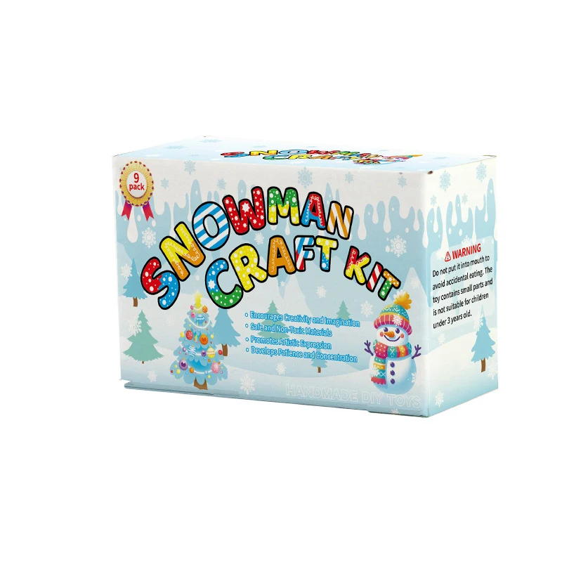 Kit de bonhomme de neige de Noël pour enfants, bricolage, moulage irrigation, construire un bonhomme de neige, artisanat, jouet pour garçons et filles, bas de Noël, cadeaux