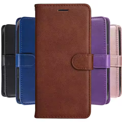Case For Samsung Galaxy A05 A05S A12 A13 A14 A15 A22 A23 A24 A25 A40 A41 A42 5G A20 A21S A20E A20S Card Slot Flip Leather Cover