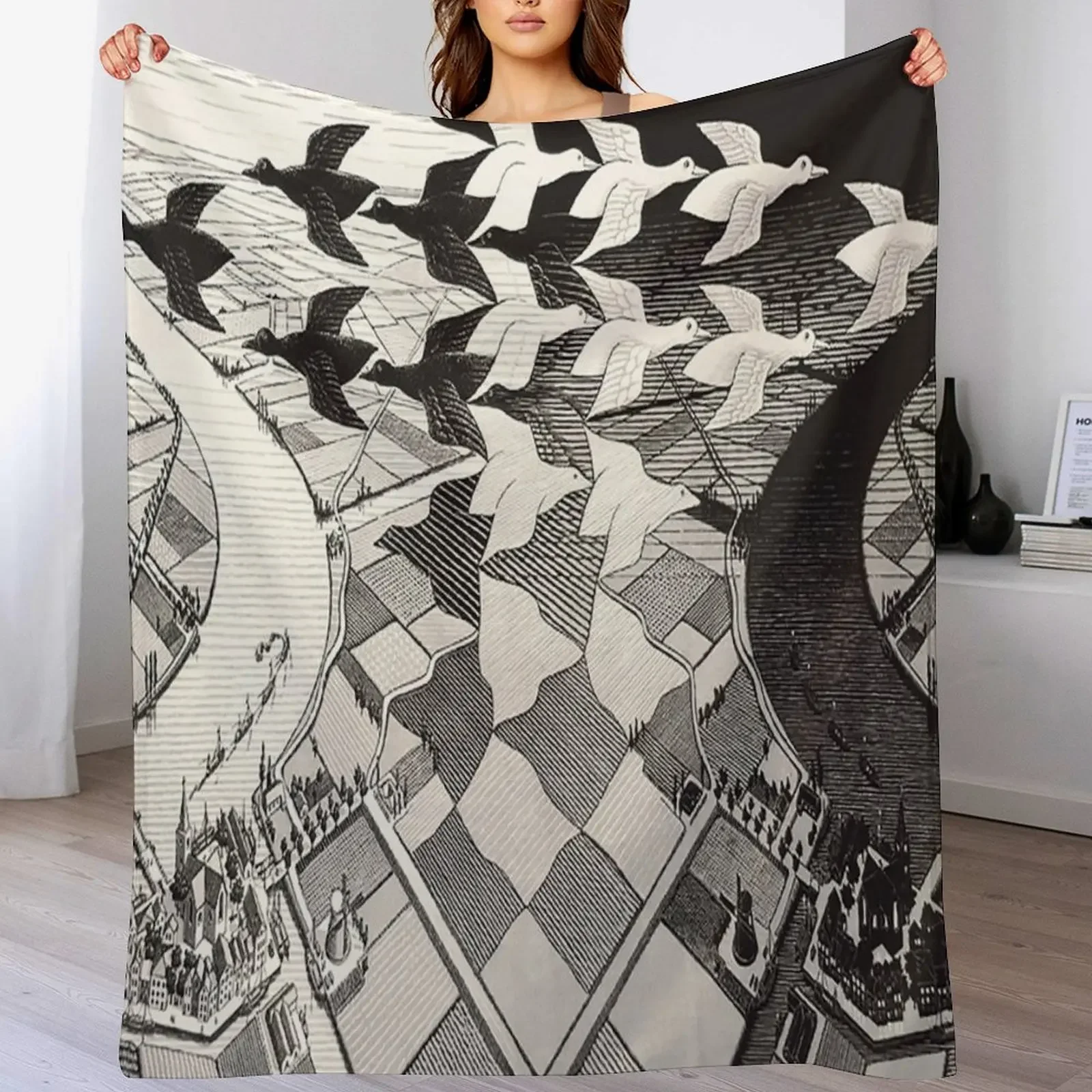 

M.C. Escher Throw Blanket Beautifuls valentine gift ideas christmas decoration Decorative Sofas Blankets