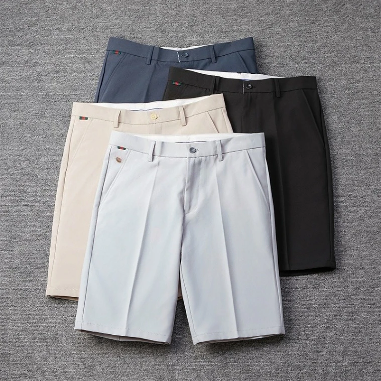 

Summer Formal Shorts Men Korean Business Shorts Casual Chino Shorts Man Office Trousers Cool Breathable Summer Workwear Clothing