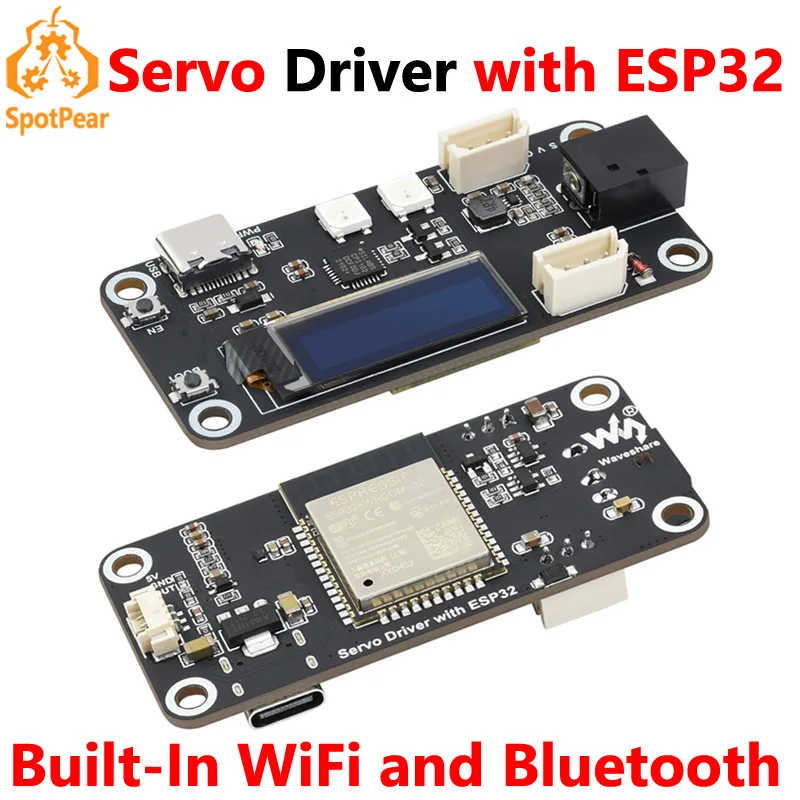 

Плата расширения сервопривода ESP32 со встроенным Wi-Fi и Bluetooth для сервоприводов с последовательной шиной