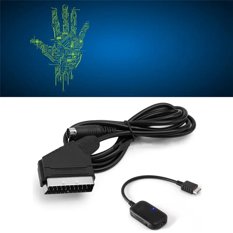 ABMF-1.8M Scart Cable Кабель с головкой метлы для соединительного кабеля игровой консоли SEGA Saturn