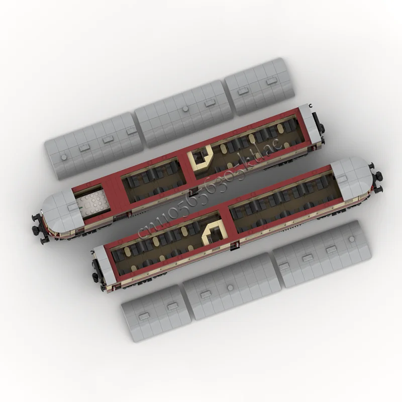 رائجة البيع 2546 قطعة من MOC مجموعة قطار الرجعية اللبنات Bxquisite Barriage وحدات نموذج الطوب عرض هدية عيد ميلاد مفاجأة