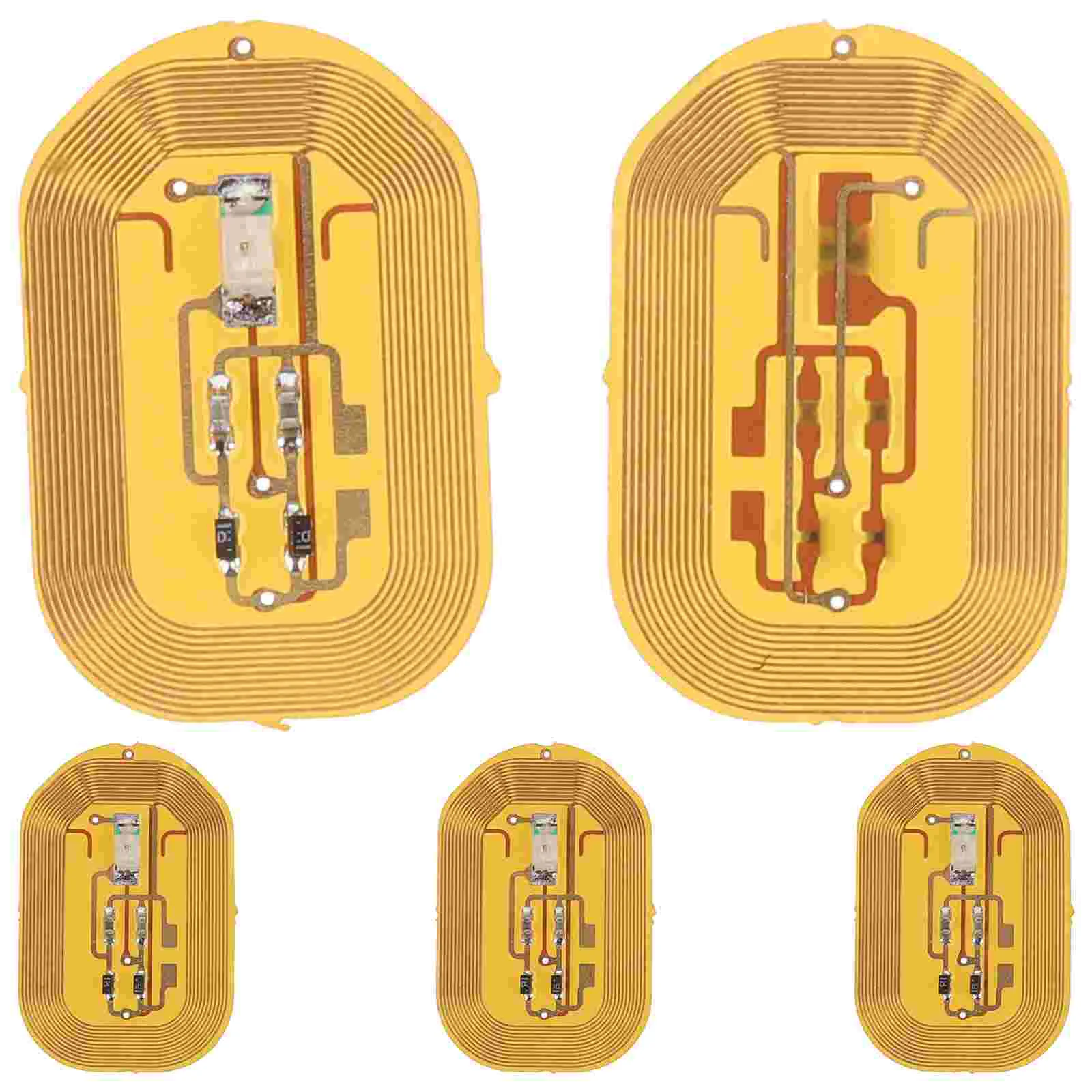 5 uds. De pegatinas luminosas para uñas con Chip Nfc, pegatinas para uñas cortas con Sensor de Metal Miss