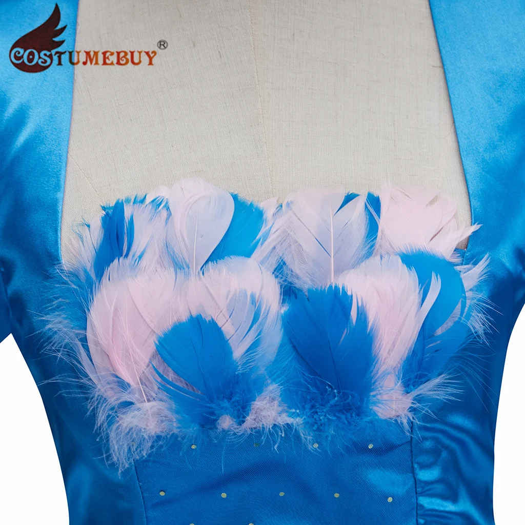 

Rosella Cosplay Costume Princess Blue Peacock Dress Adult Women Halloween Carnival Stage Performance Party Princess Dress Up
